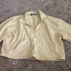 Cropped quarter zip outdoor voices sweatshirt